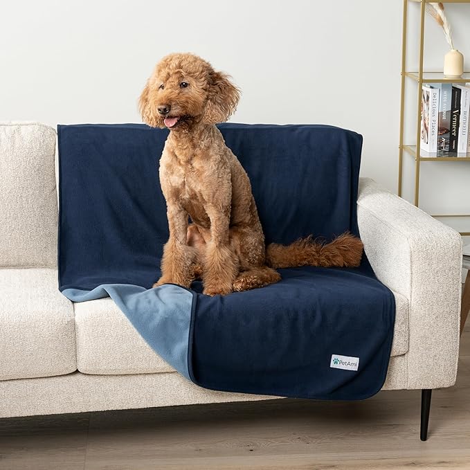 PetAmi Waterproof Pet Blanket Dog Bed Couch Cover for Furniture, Reversible Washable Soft Fleece