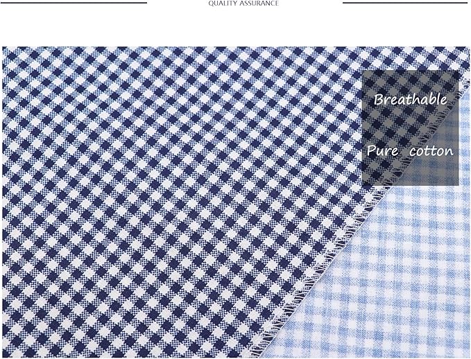 ARING PET Dog Bandanas, Navy Plaid Kerchief Triangle Bibs Scarf for Puppy Small Medium Large Boy Girl Dogs Cats-L
