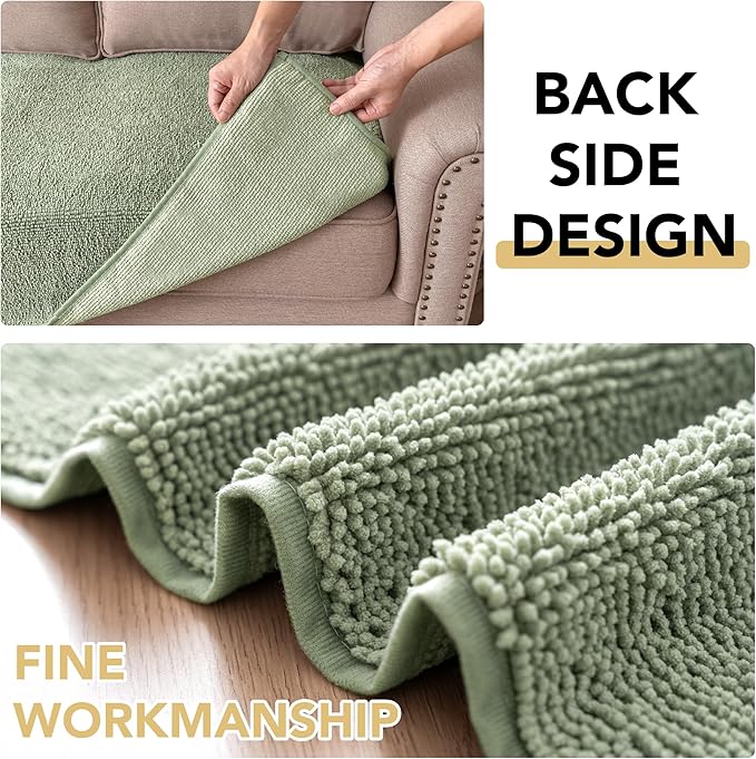H.VERSAILTEX Non Slip Pet Couch Cover Chenille Dog Bed Protector Thick Soft Sofa Slipcover Pet Friendly Washable Couch Cushion Covers for Pets (68" x 82", Sea Foam)