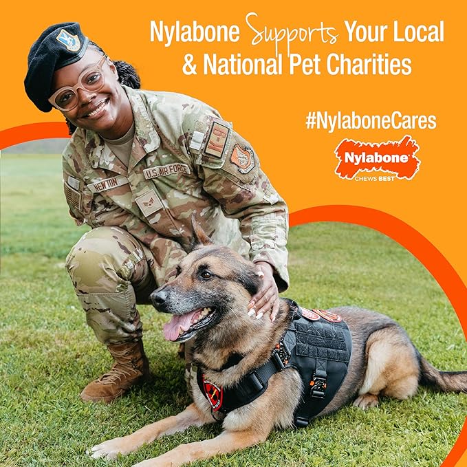 Nylabone Healthy Edibles Natural Dog Chews, Long Lasting Bones for Dogs, Chicken Flavor Dog Treats, X-Large (1 Count)
