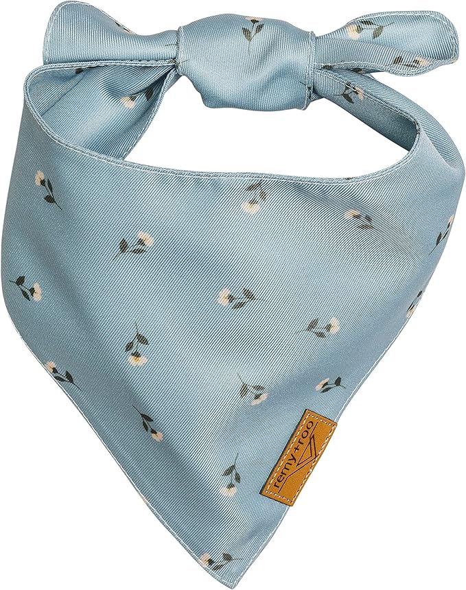 Remy+Roo Extra Large Spring Dog Bandanas - 4 Pack Emily Set | Premium Durable Adjustable Polyester Fabric Dog Scarfs | Patented Shape Girl Dog Bandana, Trendy Patterns, Floral Dog Bandana