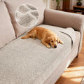 H.VERSAILTEX Non Slip Pet Couch Cover Chenille Dog Bed Protector Thick Soft Sofa Slipcover Pet Friendly Washable Couch Cushion Covers for Pets (30" x 70", Oatmeal)