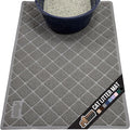 GORILLA GRIP Cat Litter Box Mat, Water Resistant, US Designed Kitty Litter Trapping Mats, Easy to Clean, Scatter Control, Less Mess and Clean Floors, Kitten Supplies for Indoor Cats, 30x20 Grey