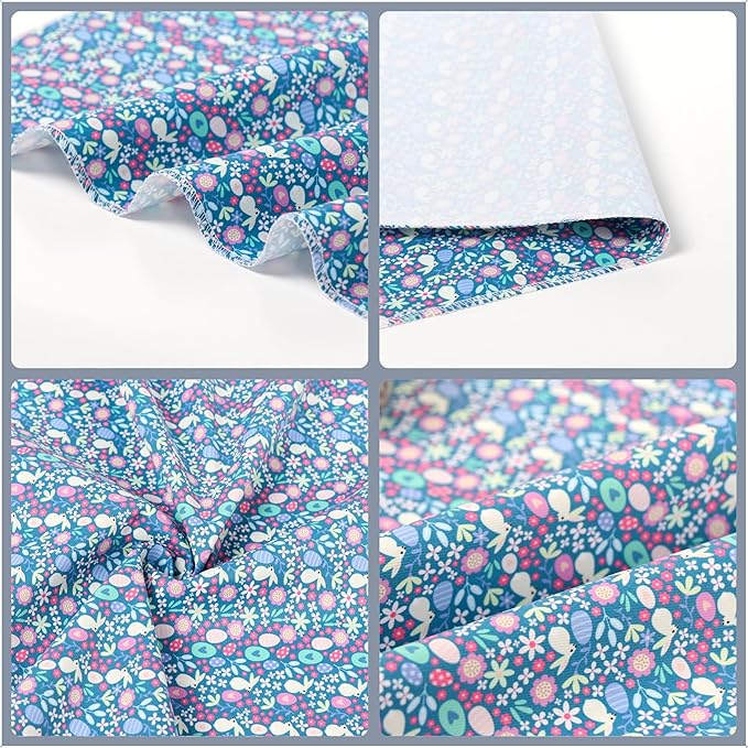 ARING PET Easter Dog Bandanas, Blue Rabbit Egg Pet Bandana Scarf Triangle Bibs for Puppy Small Medium Large Boy Girl Dogs Cats-S
