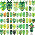 Chunful 50 Pcs St. Patrick's Day Dog Bandanas Bulk with Sayings Dog Bandanas Triangle Scarf Puppy Bibs Pet Costume Adjustable Cat Outfit Washable Bids Kerchief for Small Medium Pet
