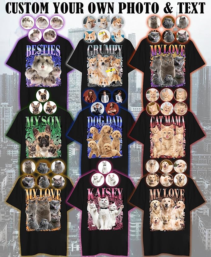 Custom Bootleg Rapper Graphic Tees Shirt – Retro 90s Vintage Style, Personalized Gift for Girlfriend, Birthday, Valentine