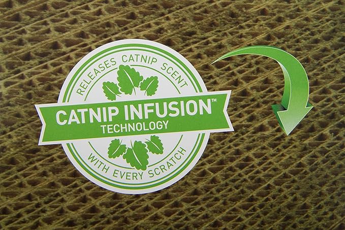 SmartyKat Super Scratcher Wide Corrugated Cat Scratcher for Cats & Kittens, Features Catnip Infusion Technology & Less Mess, Recycled Material, Brown