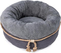 pesen Cat Bed & Small Dog Bed with Supportive Walls, Thick Bottom, Calming Donut Shape, Soft Durable Fabric, 20x20x10 Cat Beds for Indoor Cats