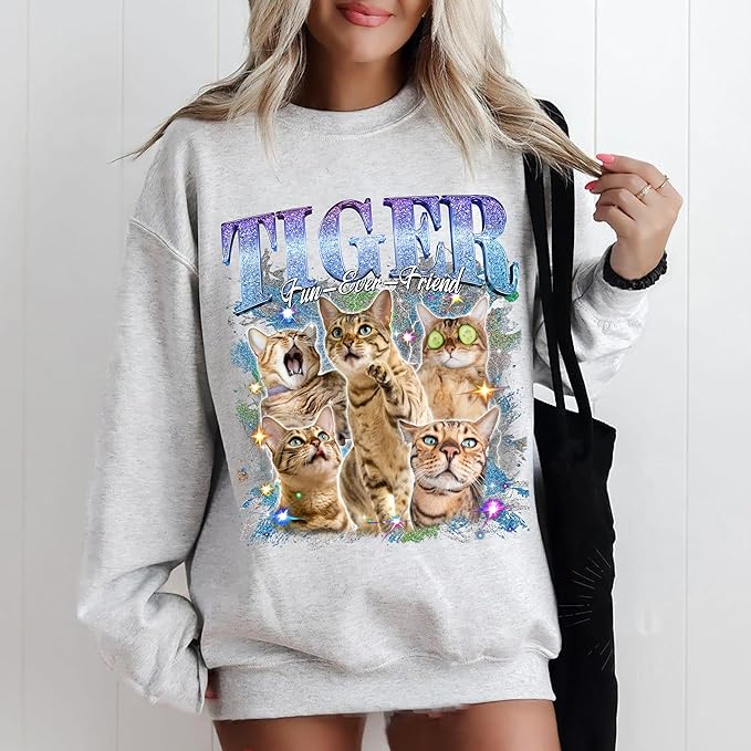 Tehg & Tuhg Custom T Shirts with Picture, Vintage Bootleg Rap Tee, Boyfriend Girlfriend, Unique Gift for Birthday Anniversary