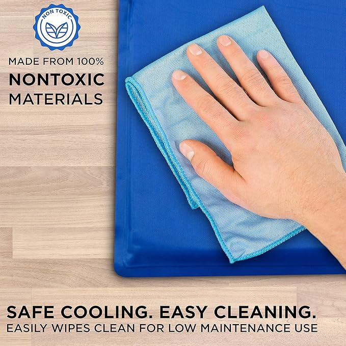 Arf Pets Dog Self Cooling Mat Pad for Kennels, Crates and Beds, Non-Toxic, Durable Solid Cooling Gel Material. No Refrigeration or Electricity Needed, Small 16" x 20"
