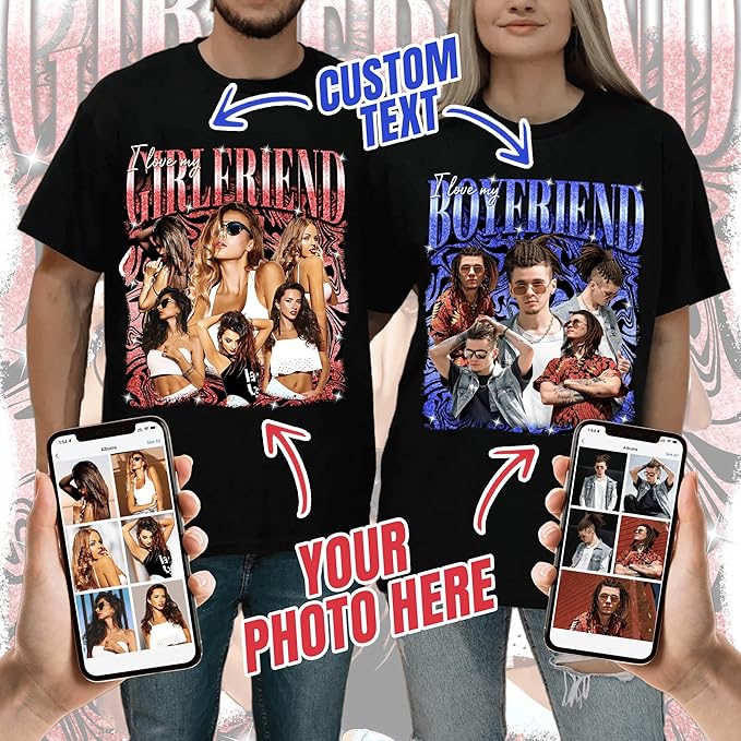 Custom Bootleg Rapper Graphic Tees Shirt – Retro 90s Vintage Style, Personalized Gift for Girlfriend, Birthday, Valentine