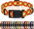 Dog Collar, Classical Indian Spirit Boys Girls Puppy Collar for Small Medium Large Dogs, Adjustable Soft Indian Pet Collar with Safety Buckle for Male Females(Yellow,S)