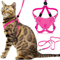 Houdini™ Escape Proof Cat Harness and Leash Set by OutdoorBengal – Tactical Vest for Walking – Comfy, Adjustable and Lightweight - Houdini Cat Harness Escape Proof for Cats + Cat Leash (Pink, M)
