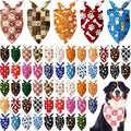 Kacctyen 50 Pcs Dog Bandanas Bulk Large Bandanas for Dogs Grooming with Dog Paws Pattern Adjustable Pet Triangle Scarf Bib Washable for Small Medium Large Puppy Cats Pets Costume Accessories