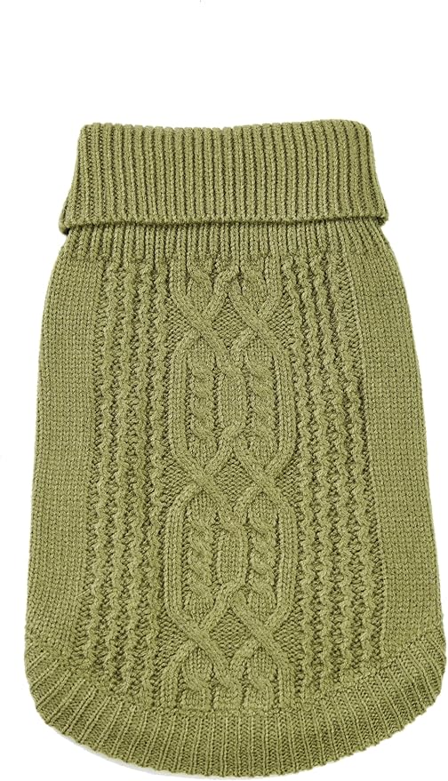 Stretchy Cat Sweater - 17 Colors & 6 Sizes | Snug Winter-Ready Knit for Boy/Girl Cats & Kittens(Olive Green, Small)