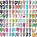 150 Pcs Paisley Dog Bandanas Bulk Pet Bibs Colorful Triangle Scarf Pet Paisley Bandanas for Medium Large Dogs Spring Summer Birthday Costume Decoration