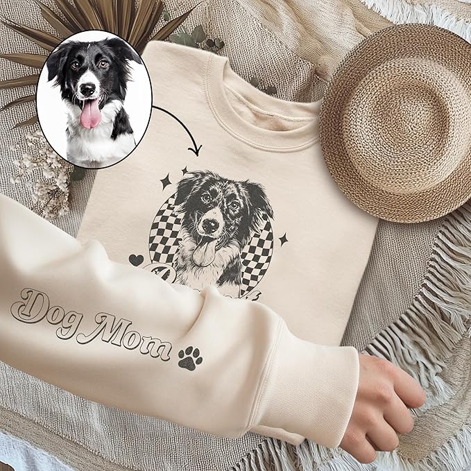 CHIARA CONTI11 Custom Dog Hoodie, Custom Pet Gifts, Custom Dog Shirt, Custom Dog Sweatshirt, Valentine's Day Gift