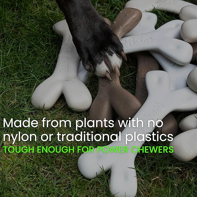 2-Pack Non-Toxic Dog Toys - Sustainable Bacon Flavored Dog Chew Toys for Aggressive Chewers - Plant-Based Bioplastic Pet Toys - Made in The USA (Mini)