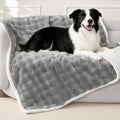 Soft Cozy Waterproof Puppy Blankets for Small Dogs - Room Decor Cat Blanket for Couch Furniture Protector, Washable Dog Blankets for Indoors & Outdoors, Grey, 25"x35"