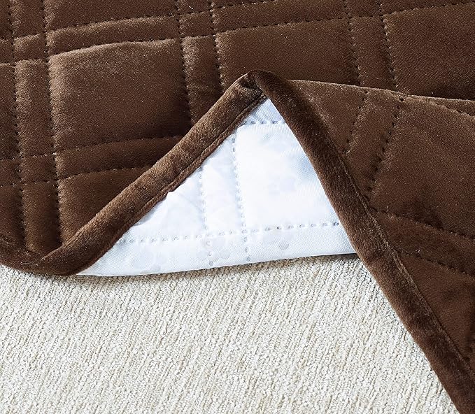 Brilliant Sunshine Premium Calming Dog Bed Mat, Silky Velvet, Removable Washable Cover, Cushion Protector and Couch Covers for Dogs, Pets, Cats, Extra Large, Chocolate