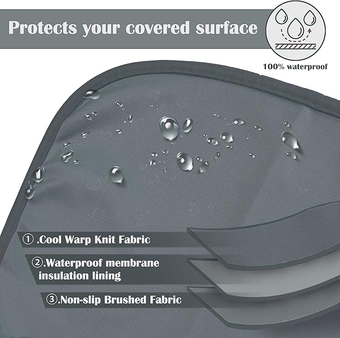 Kritter Planet Waterproof Cooling Dog Mat, Soft Pet Blanket for Summer, Lightweight Outdoor Mat, Reversible Furniture Cover, 20 x 30 inch, Grey