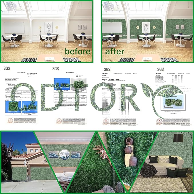 Artificial Ivy Privacy Fence Wall Screen: 72 X144 in (72 sqft) UV-Anti Faux Boxwood Roll Panels Greenery Backdrop Ivy Vine Leaf Hedges Fence Panels for Indoor Outdoor Green Wall Decor